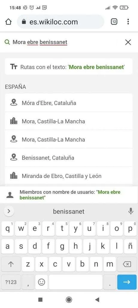 descargar tu ruta para visualizarla en el móvil sin cobertura GPX